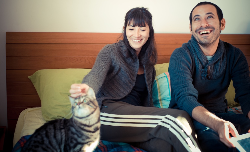 House sitters with a cat, taking the gig because they had flexibility with their schedule.