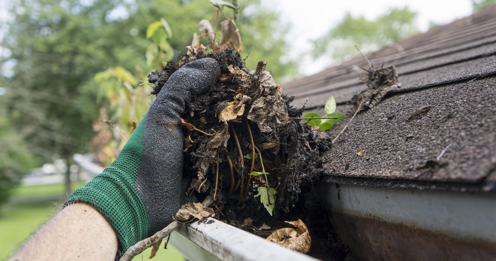 Cleaning gutters during the summer time can help maintain an unoccupied home.