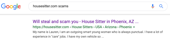 house sitter will steal and scam you