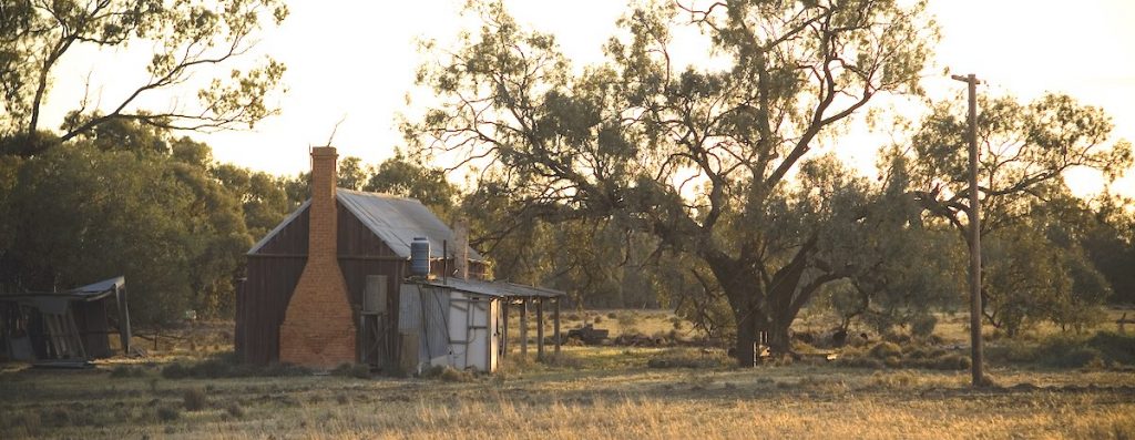 Alternative housing which might be a shack in the middle of nowhere.